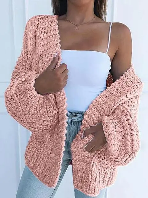 Solid Color Knitted Comfy Sweaters