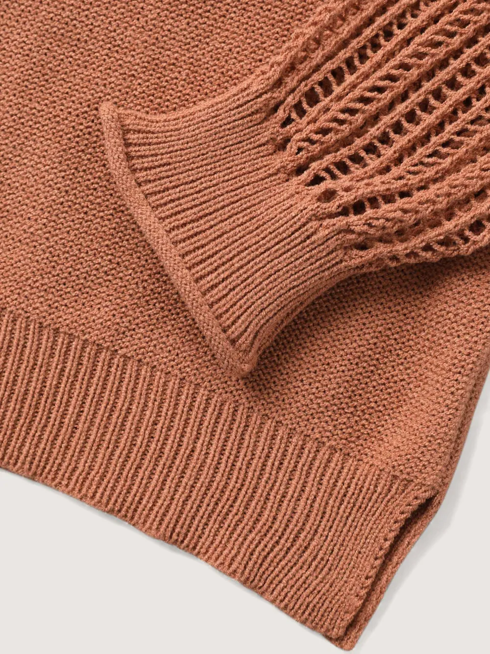 Hooded Drawstring Cut Out Pocket Pullover