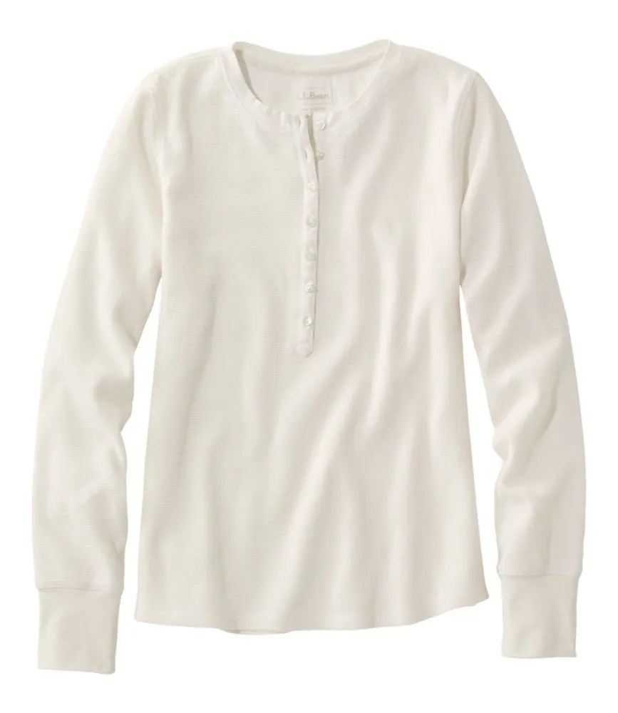 Women's Waffle-Knit Henley
