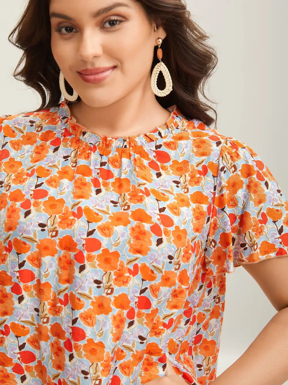 In Full Bloom Mock Neck Shirt