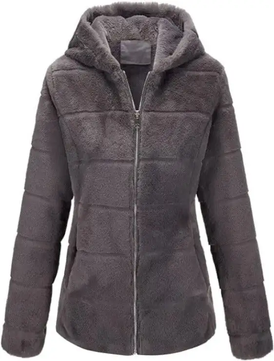 Women's Faux Fur Coat  Sherpa-Lined Fleece Jacket