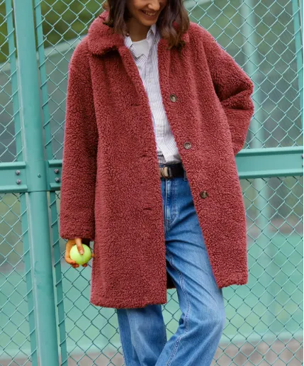 Winter plush coat coat colorful warm coat