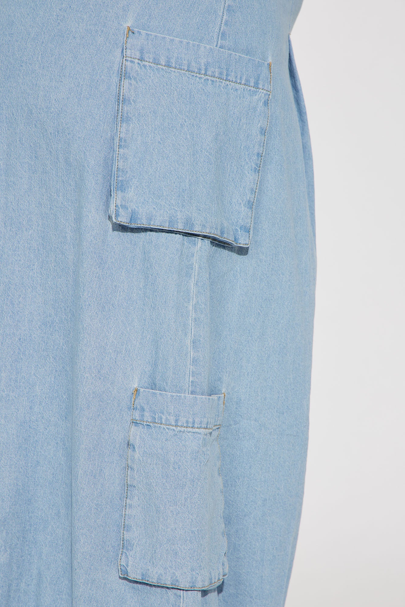 Deena Denim Maxi Dress - Light Wash