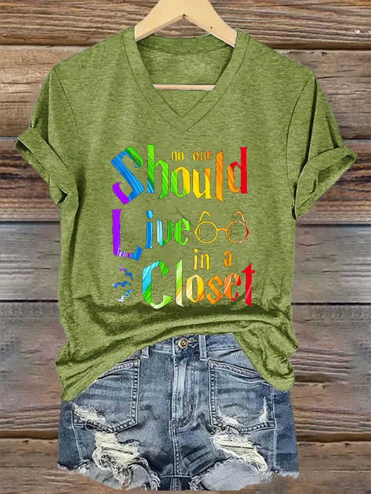 Women'S T-Shirt Cute Rainbow LGBT T Shirt Lesbian Gay Pride Gift