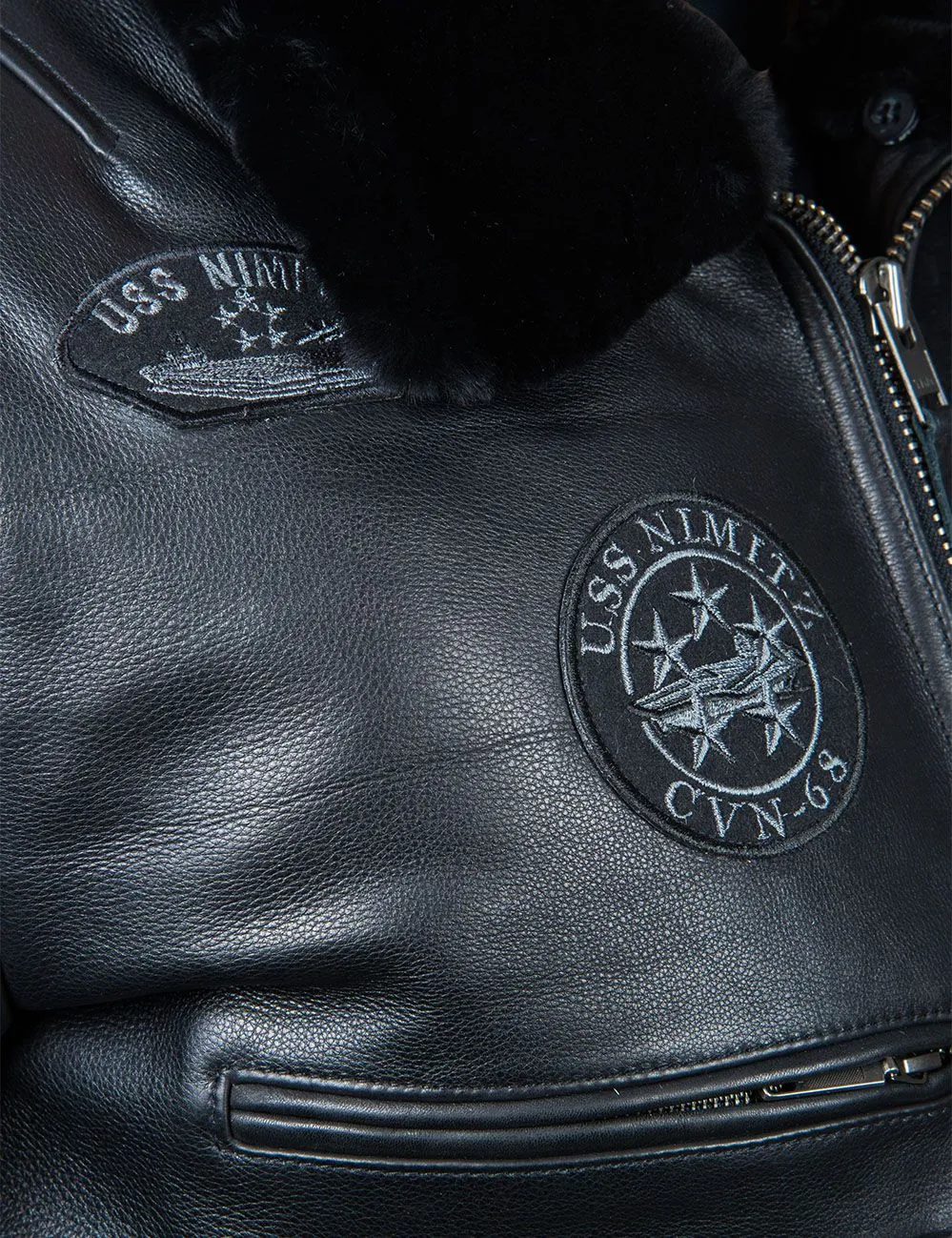 NEW ARRIVAL - TOP GUN JOLLY ROGERS FLIGHT LEATHER JACKET BLACK[FREE SHIPPING TODAY]