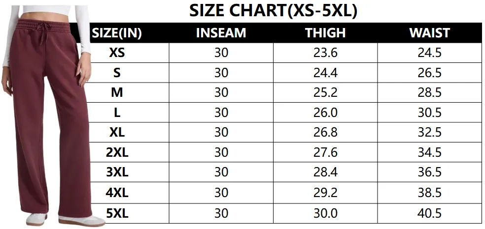 Women's cotton fleece-lined track pants, straight leg casual loungewear track pants