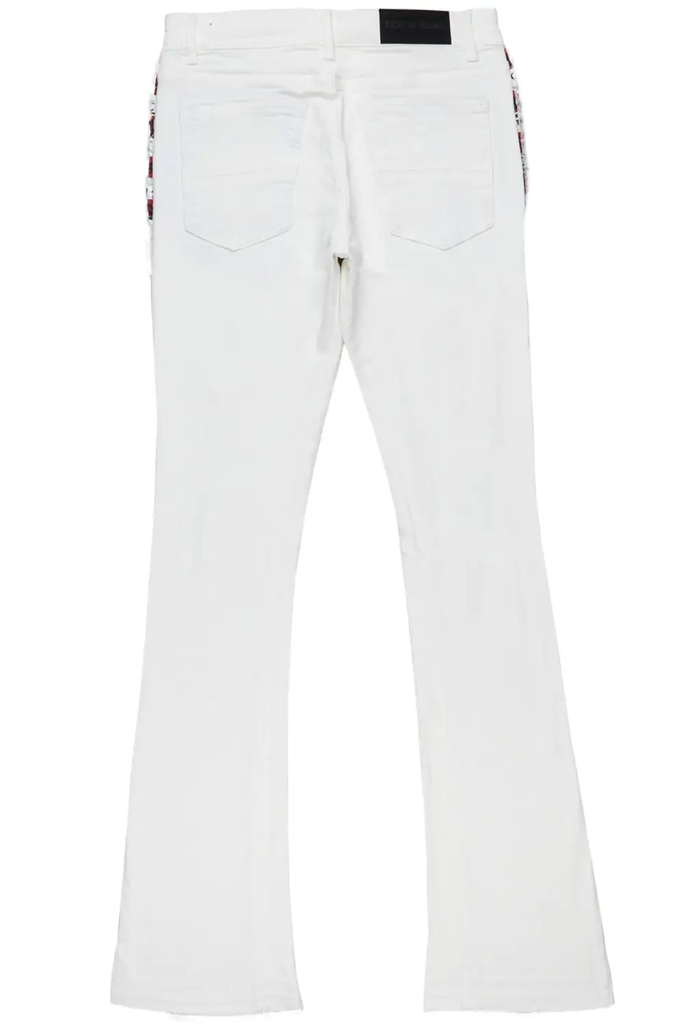 Vanni White Stacked Flare Jean