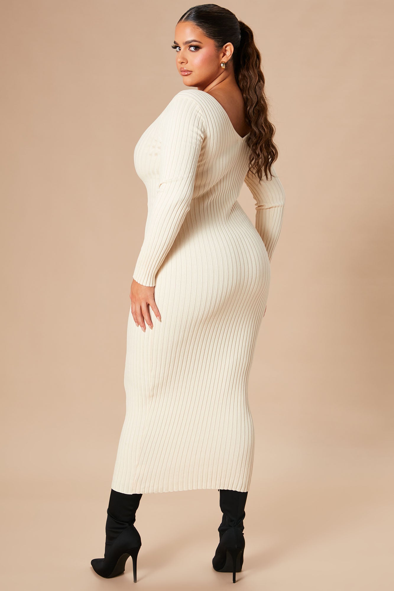 Kallan Knit Dress - Taupe