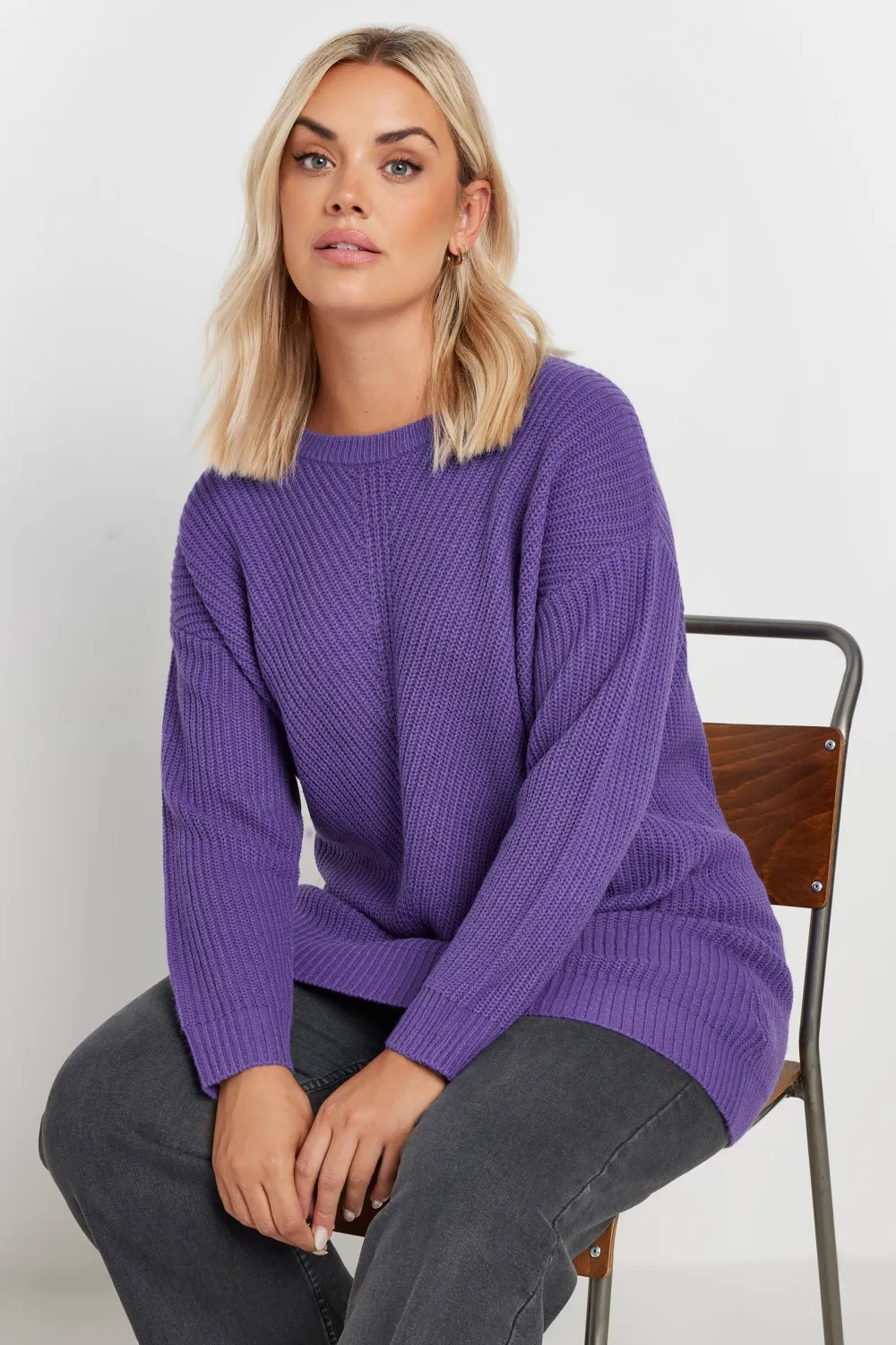 YOURS Curve Pink Essential Knitted Jumper