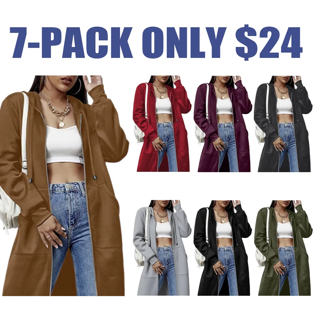 Women's Casual Zip - Up Fleece Hoodie Jacket