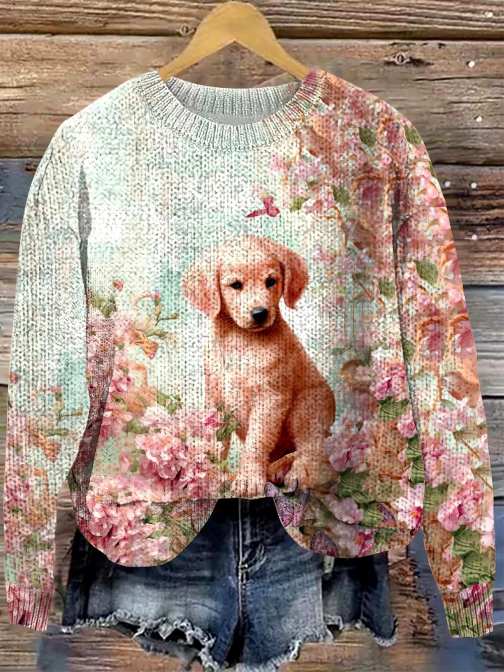 Wool/Knitting Animal Casual Regular Fit Sweater