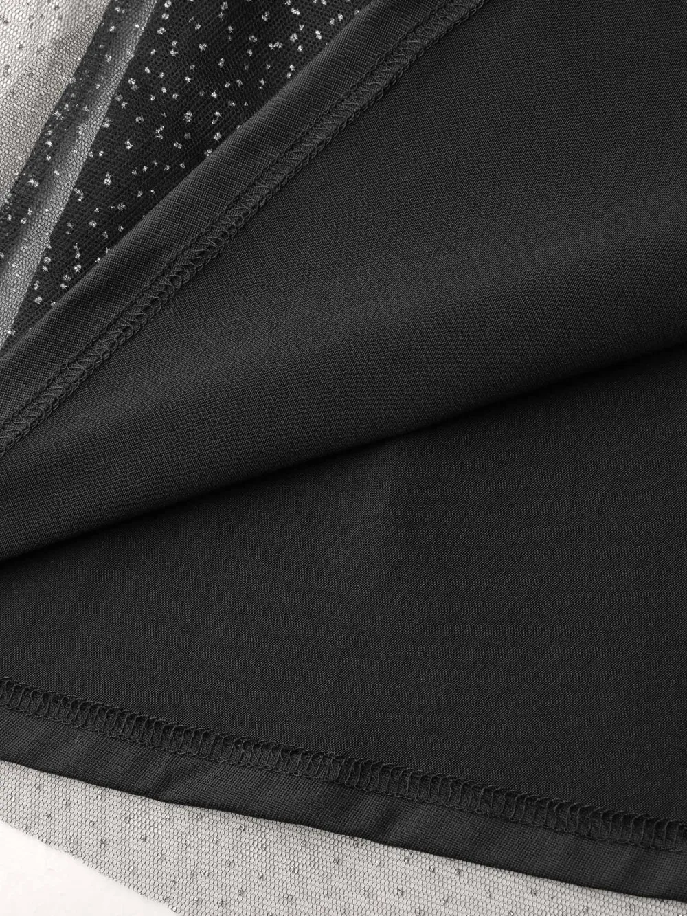 Shimmery Sheer Neckline Flowy Maxi Dress