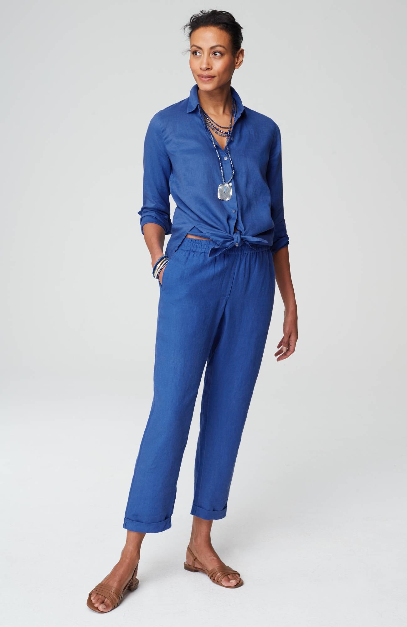 Everyday Linen Button-Front Shirt