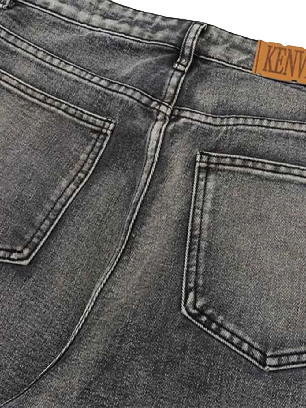 Graffiti Distressed Washed Baggy Jeans - 1886