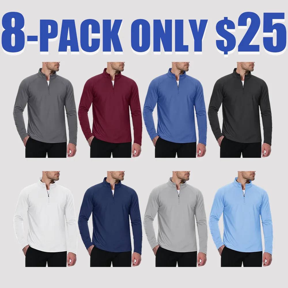 Men’s Zipper Mock Neck Sweatshirt – Casual Thermal Top