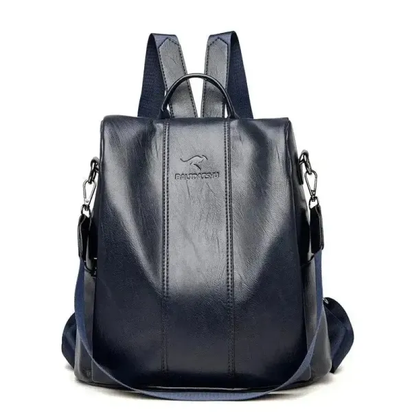 Premium and Secure PU Leather Backpack
