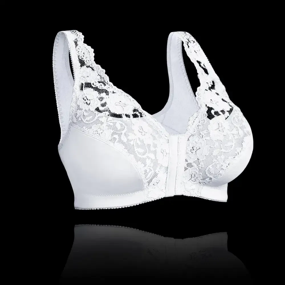 Front hooks, stretch-lace, super-lift, and posture correction �C ALL IN ONE BRA!