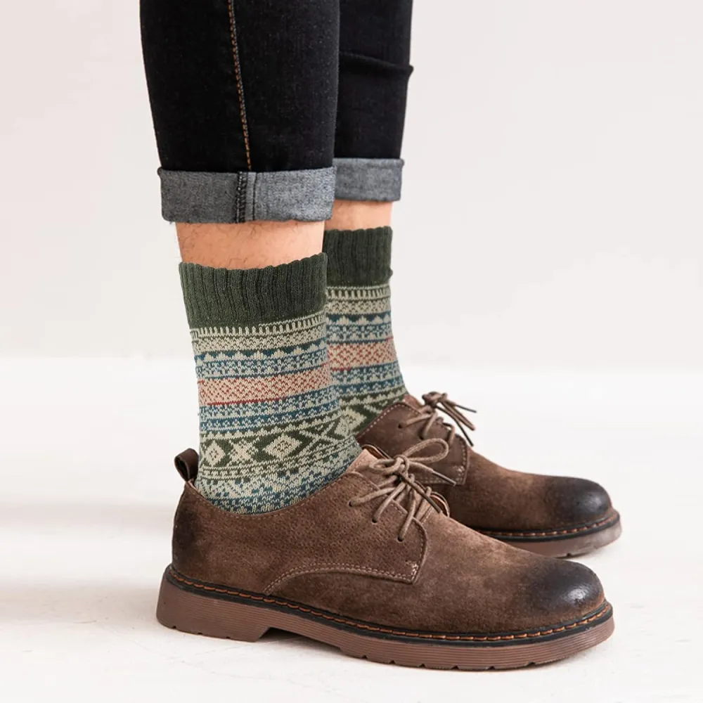 Clothirily Wool Socks- Thick Soft Wool Socks for Women, Vintage Warm Womens Wool Socks, Winter Warm Boot Socks for Women Men