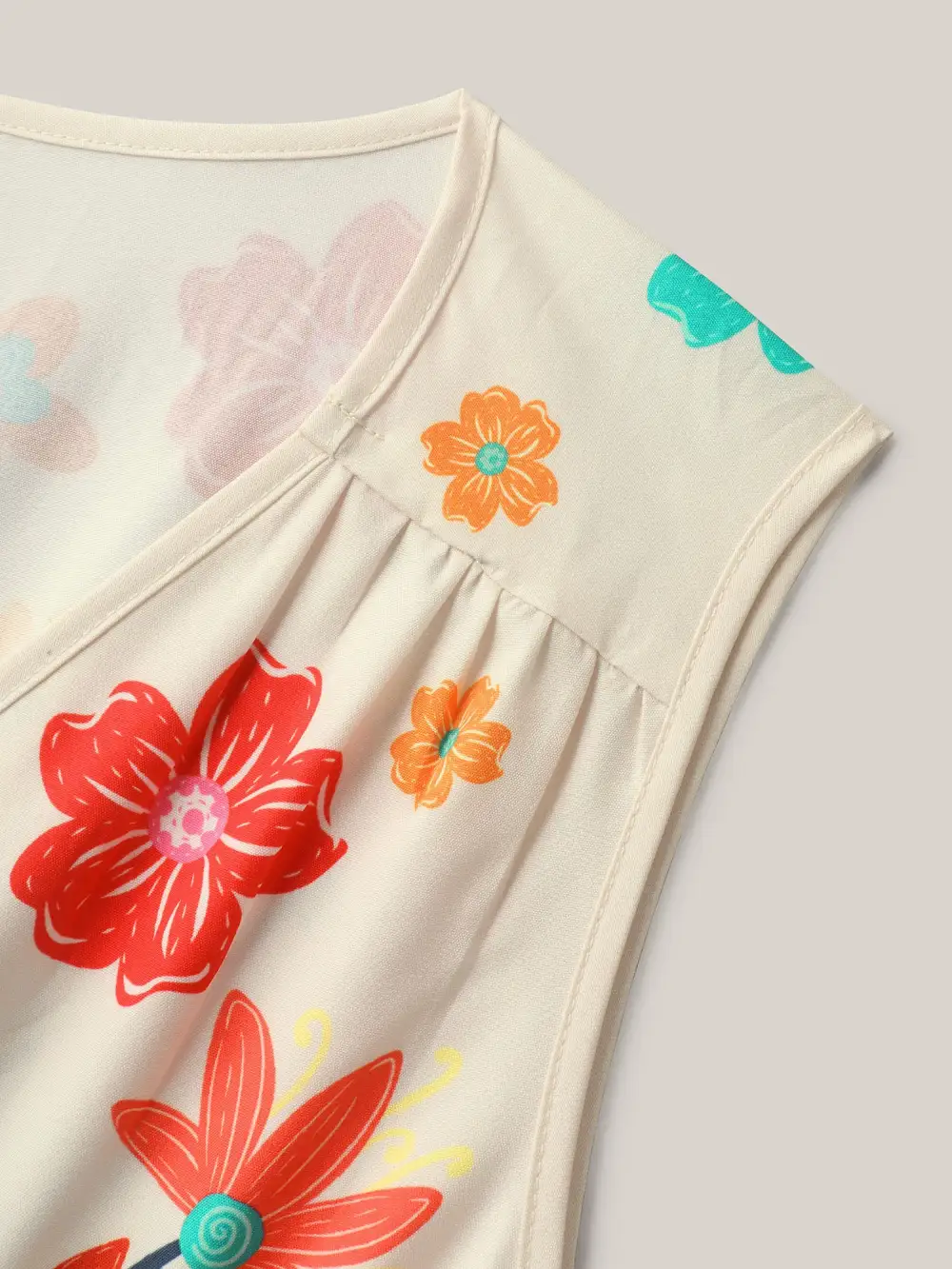 Floral Drama Cinched-Waist Maxi Dress