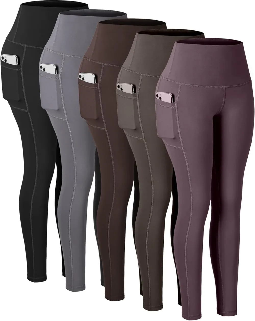 Leggings with Pockets for Women, High Waisted Tummy Control Workout Yoga Pants