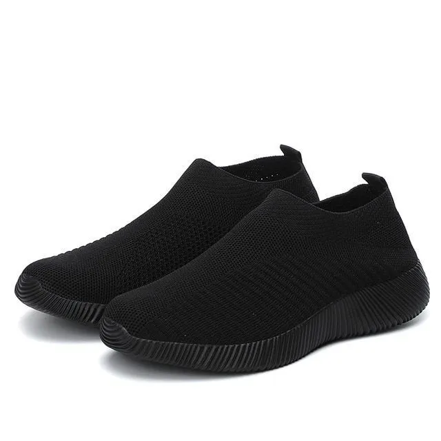 Women's Crystal Breathable SlipOn Walking Shoes