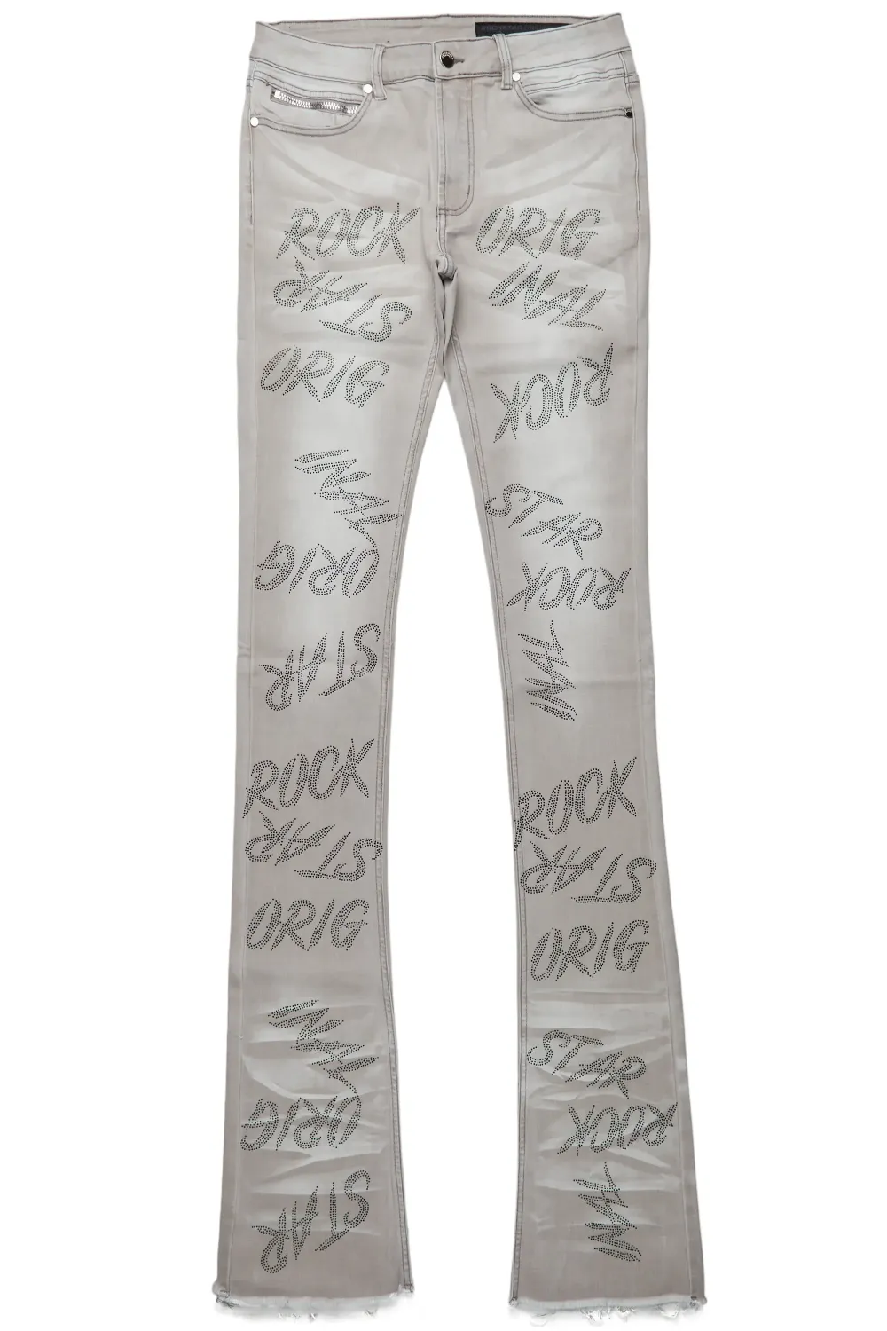 Cato Grey Super Stacked Flare Jean