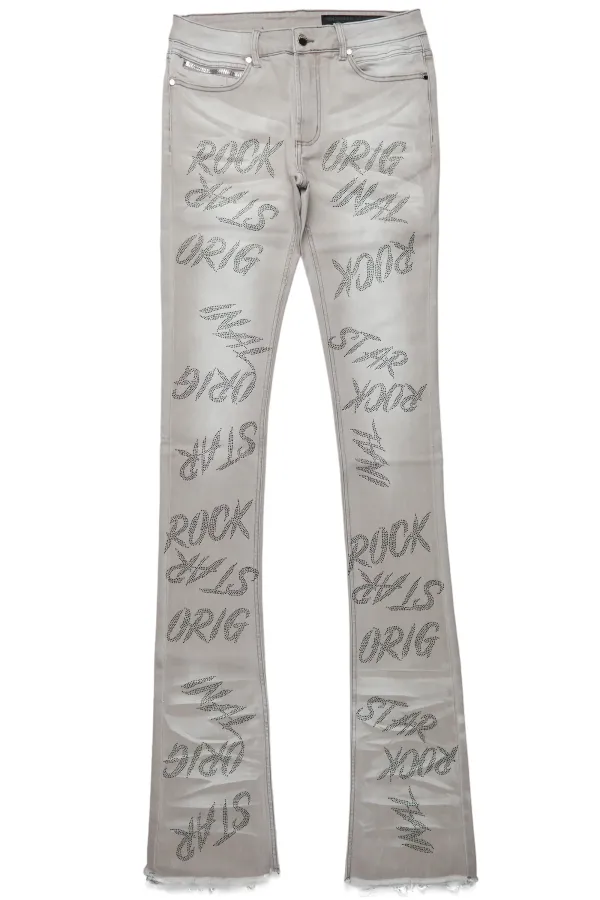 Cato Grey Super Stacked Flare Jean