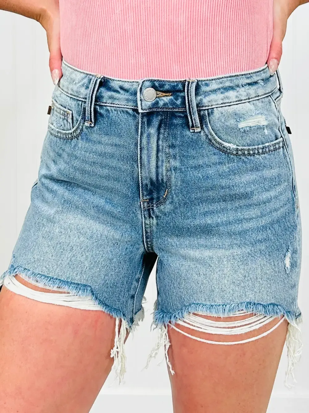 Judy Blue Chic & Sleek Cut Off Rigid Magic Shorts