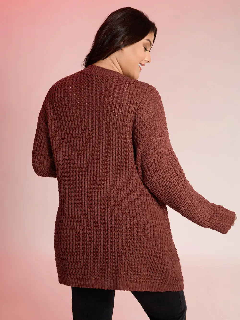 Vintage Textured Pockets Knit Cardigan