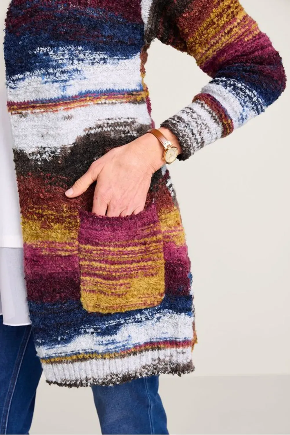 Painted Skies Boucle Cardigan