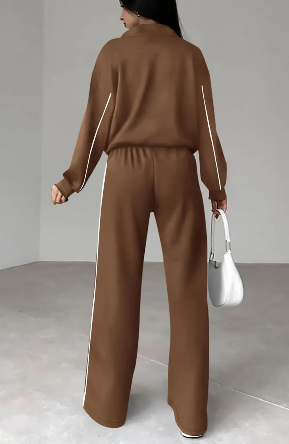 Women's Two Piece Tracksuit Fall 2024 Long Sleeve Jogger Sweatsuit Sets