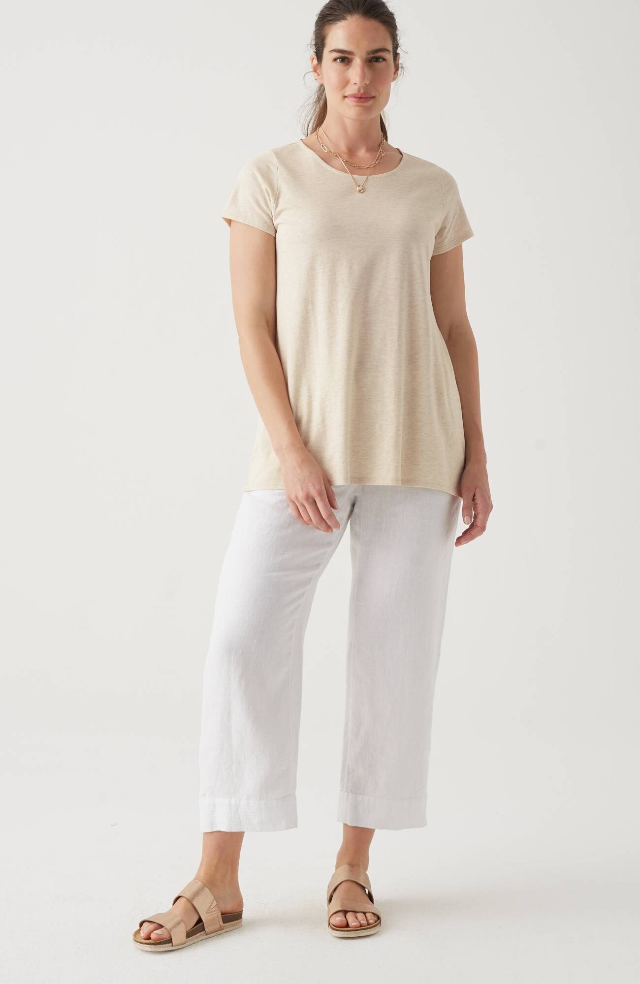 pure jill side-slit elliptical tee