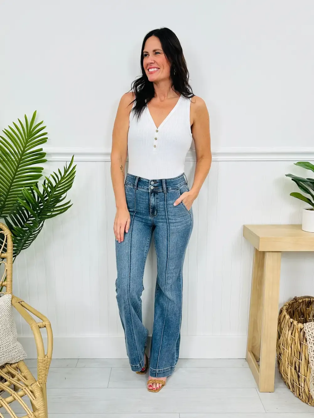 Judy Blue Stop and Stare Flare Jeans