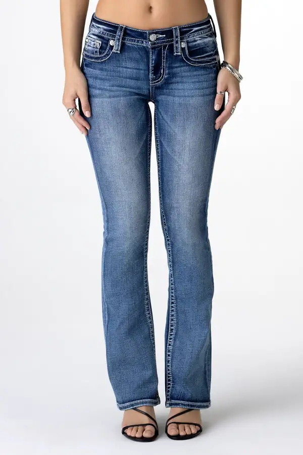 Silver Angel Down Wings Bootcut Jeans