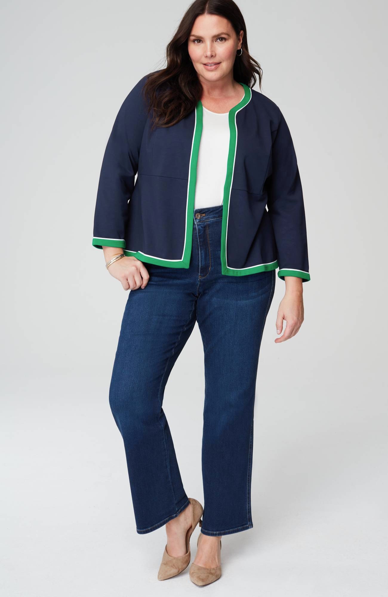 wearever double-face jersey contrast-trim jacket