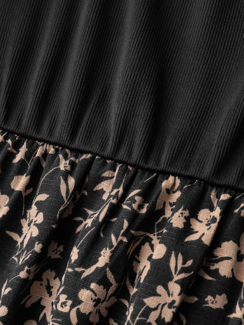 Floral Ruched Detachable Belt Maxi Dress