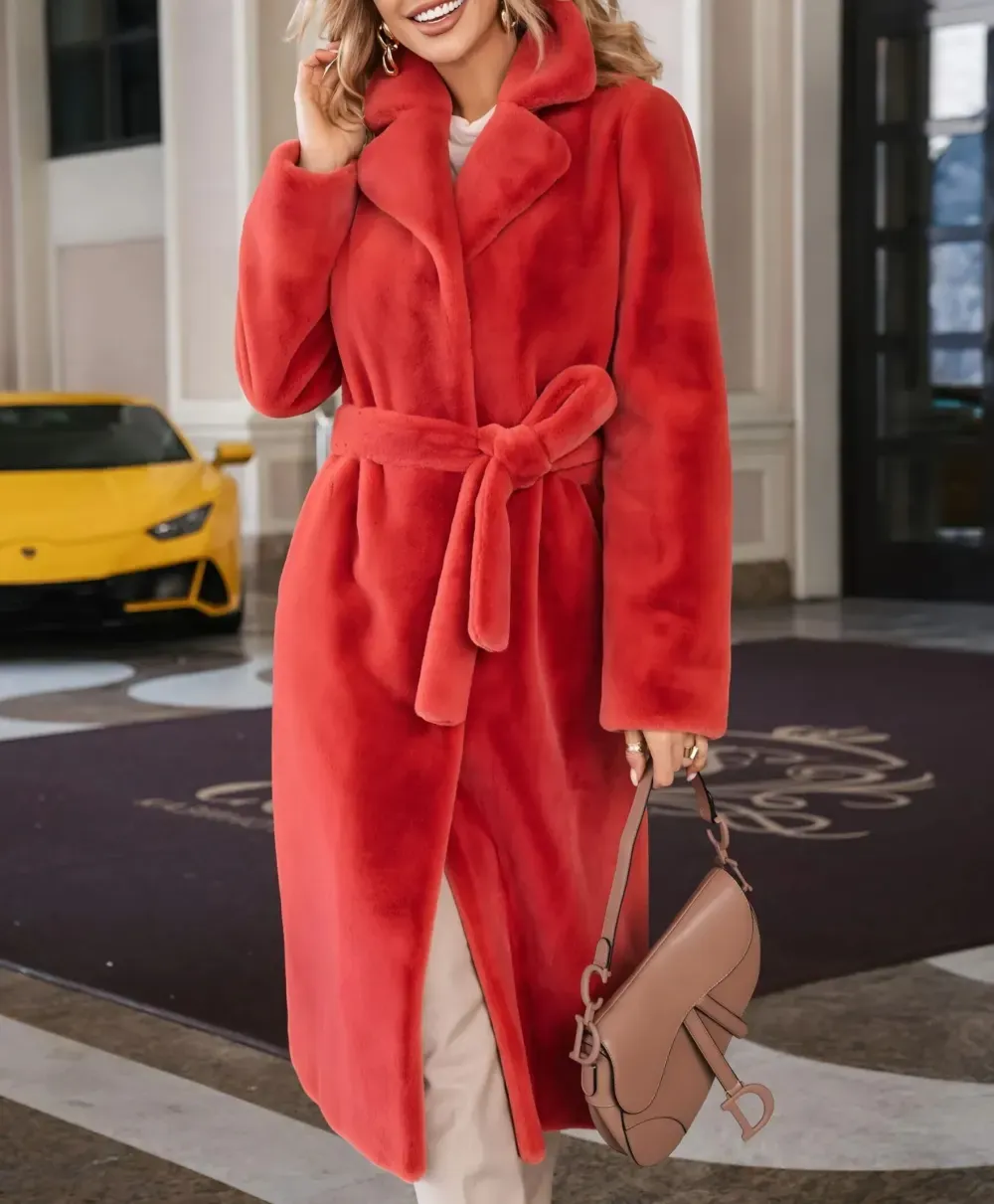 Chic Plush Wrap Coat