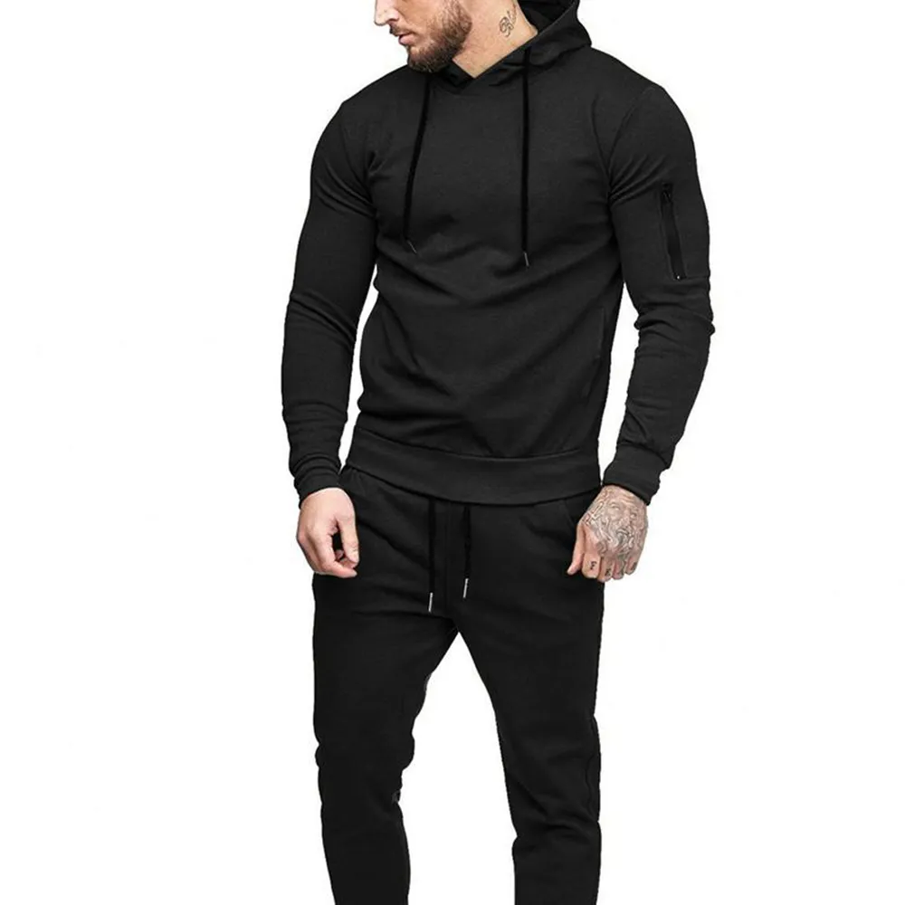 Men's Tracksuit 2 Pack Hooded Athletic Sweatsuits