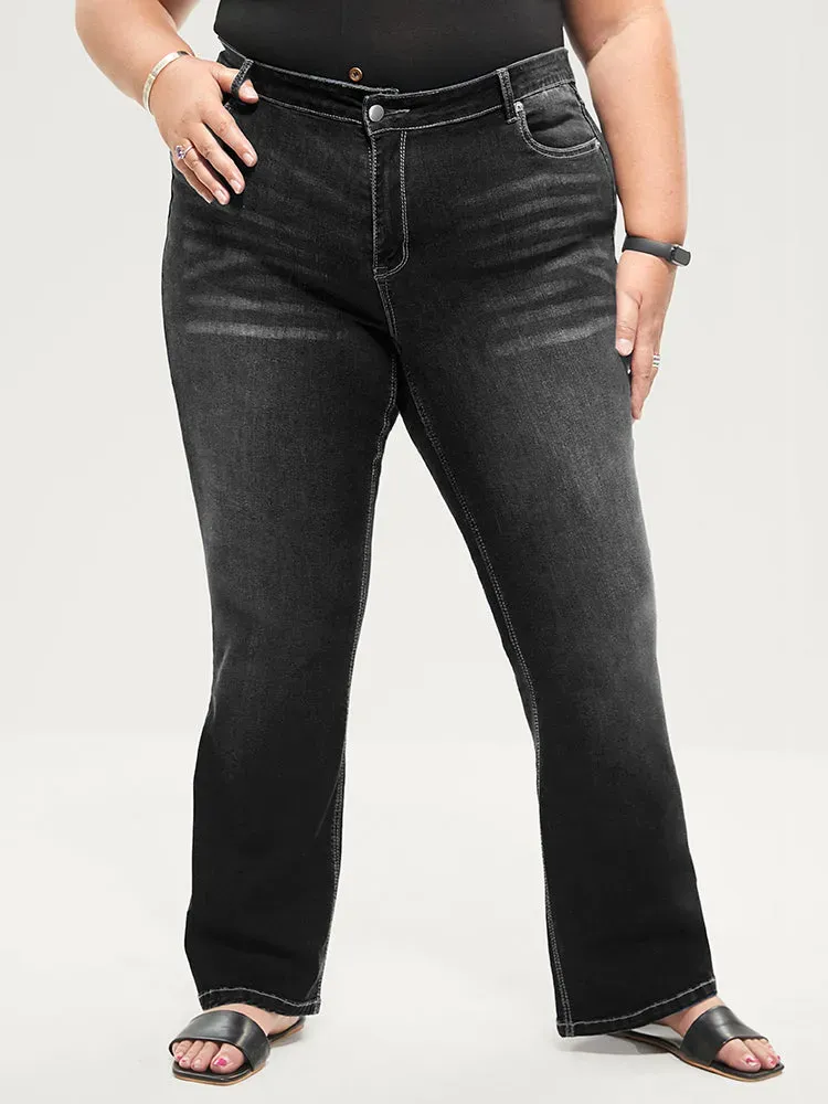 Bootcut Very Stretchy Mid Rise Medium Wash Sculpt Waist Jeans