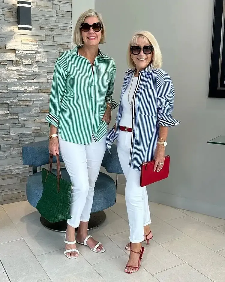 Ula TM | Women's Striped Button-Up Shirt