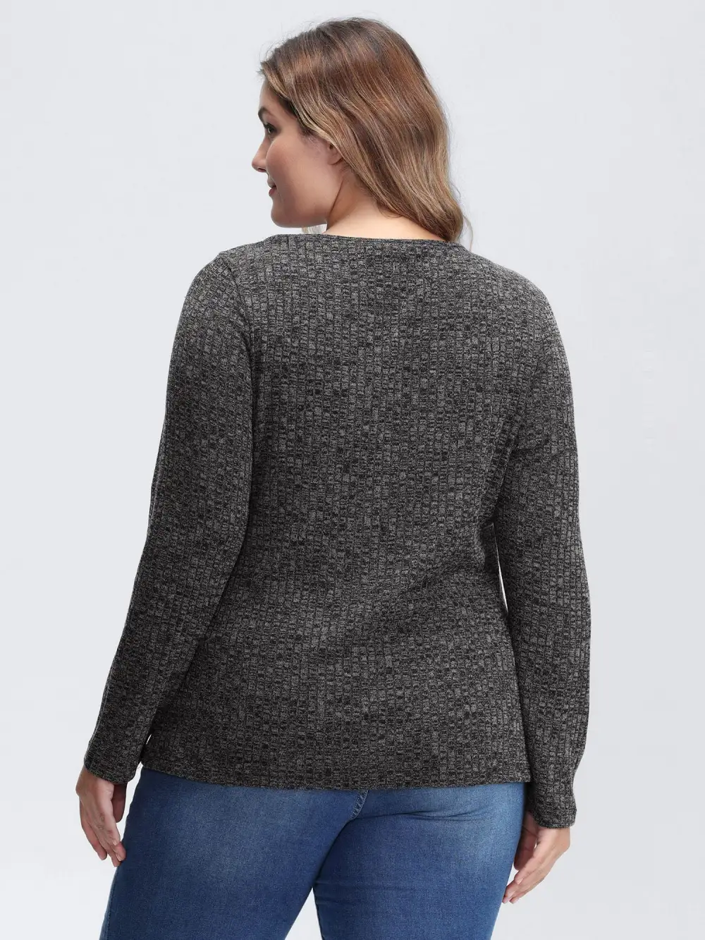 Stretchy Side Button Detail Slit T-Shirt