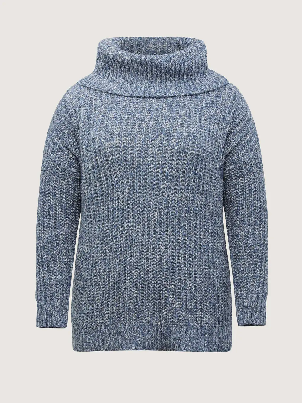 Heather Turtle Neck Solid Pullover