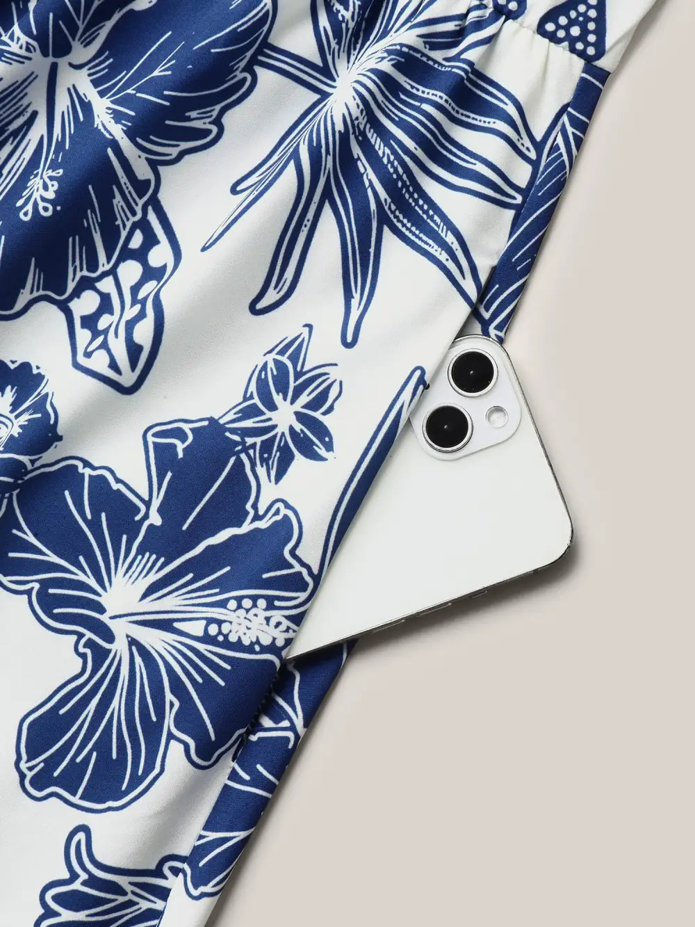 Boho Print Fit Flare Pockets Midi Dress