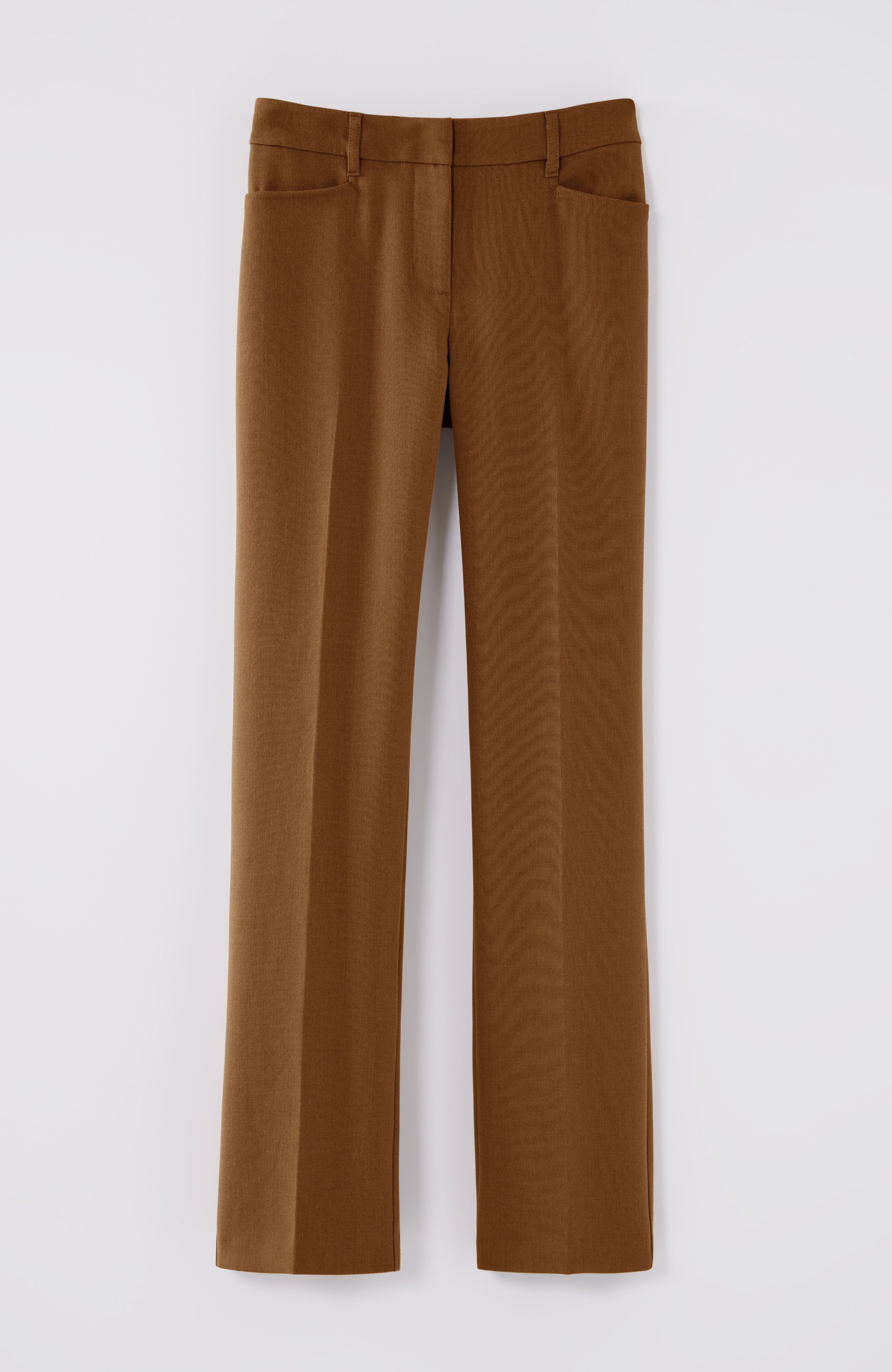 Angled-Pockets Straight-Leg Pants
