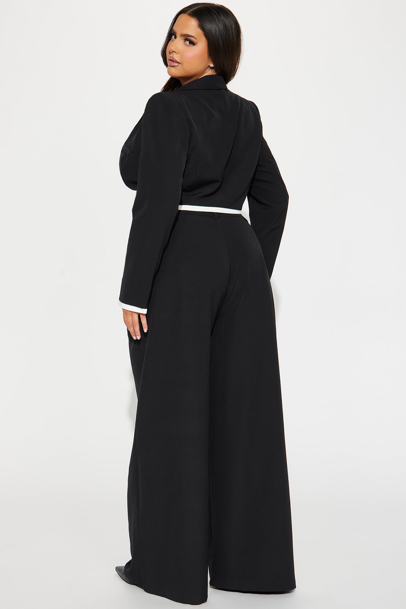 Fashionably Late Pant Set - Black