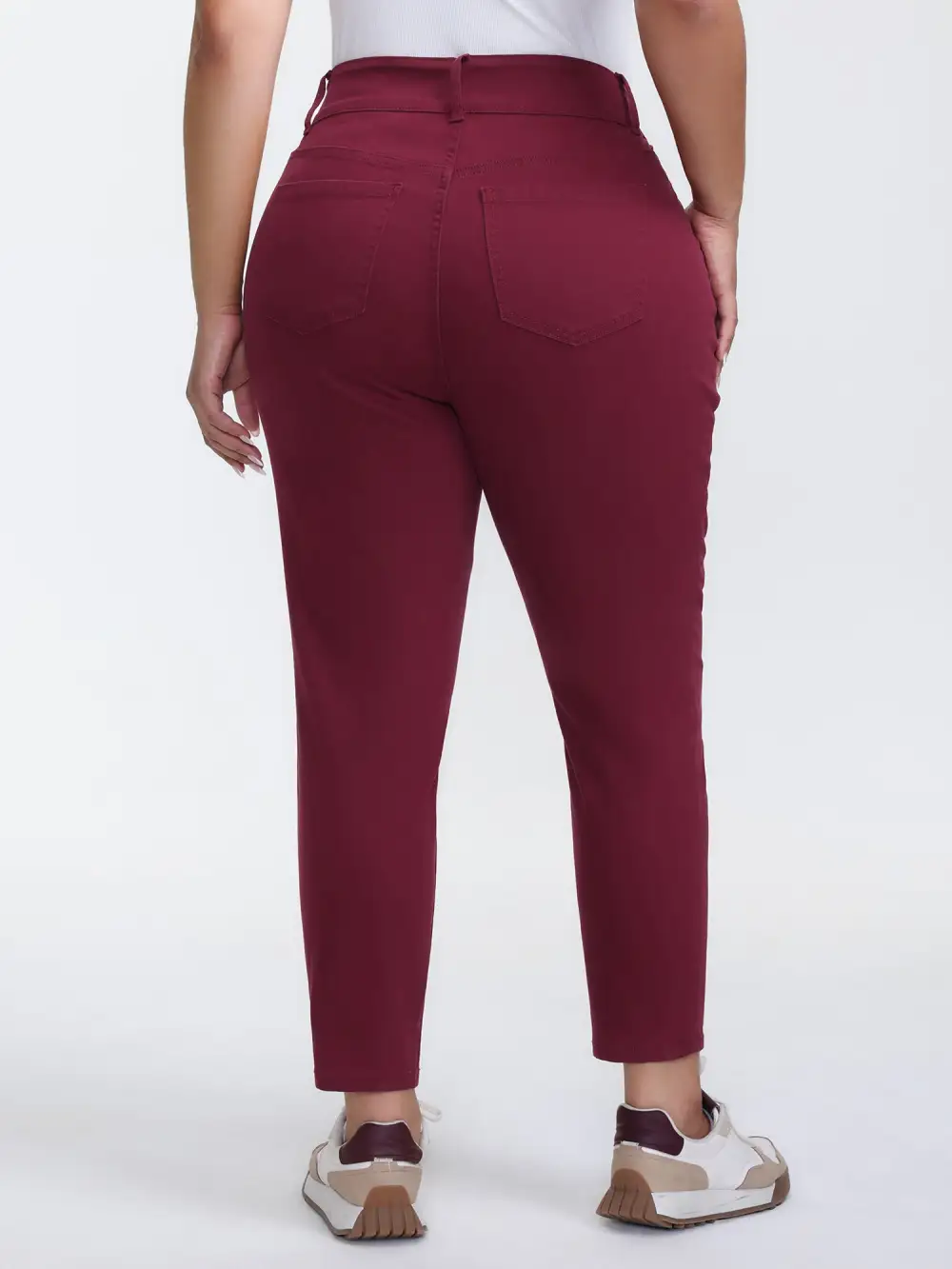 Rubber Waist Skinny-Fit Jeans