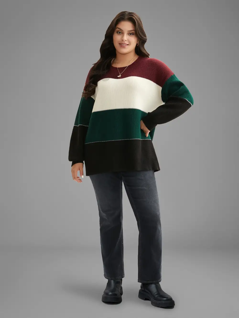 Supersoft Essentials Holiday Color Block Pullover