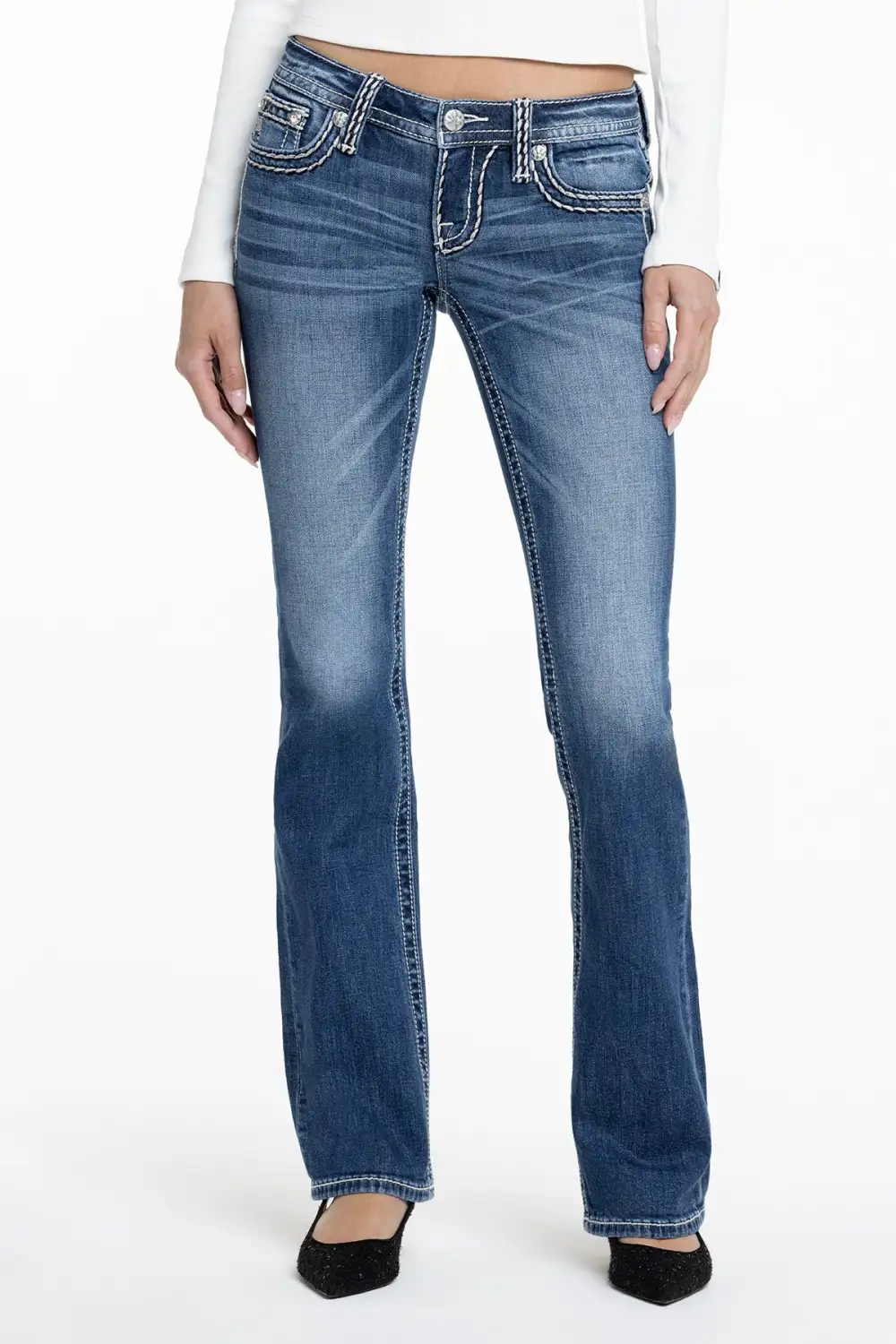 Cleo Stitched Bootcut Jeans