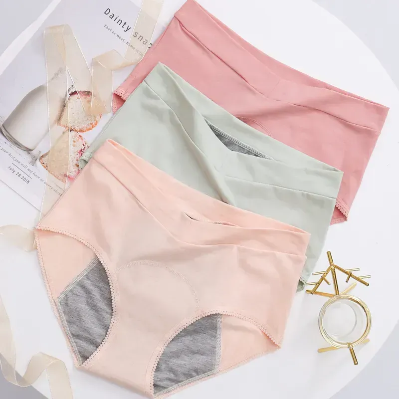 Plus Size V High Waist 100% Cotton Menstrual Panties