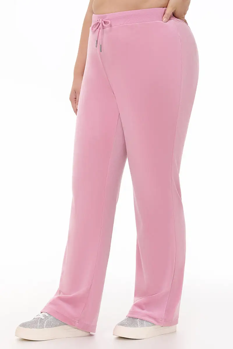 Plus-Size OG Big Bling Velour Track Pants